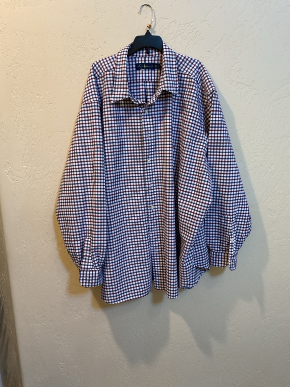 Ralph Lauren 3XB Red & Blue Checked Dress Shirt